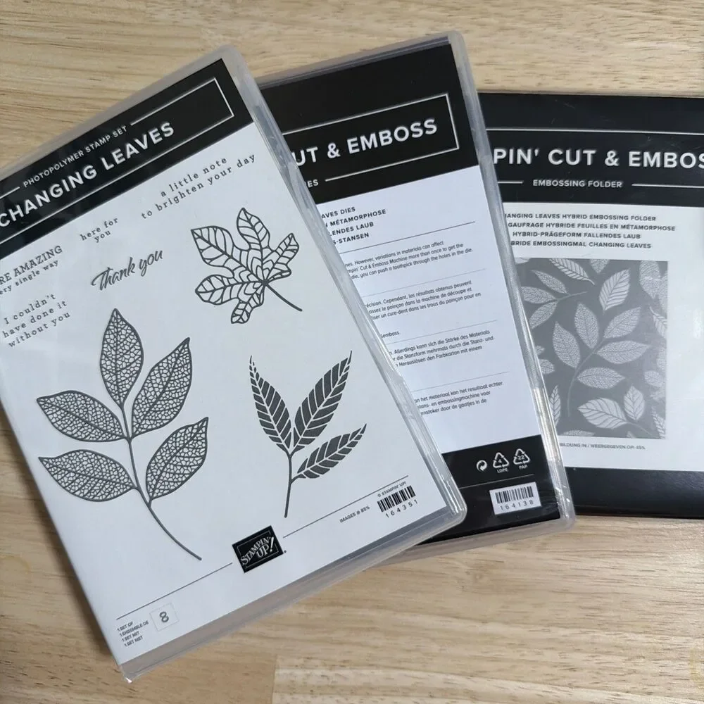Stampin Up! CHANGING LEAVES Stamp Set, DIES & embossing folder